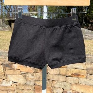 MotionWear Girls Black Gymnastics and Dance Shorts